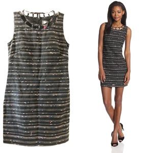 Vince Camuto Cutout Black Tweed Shift Dress 6